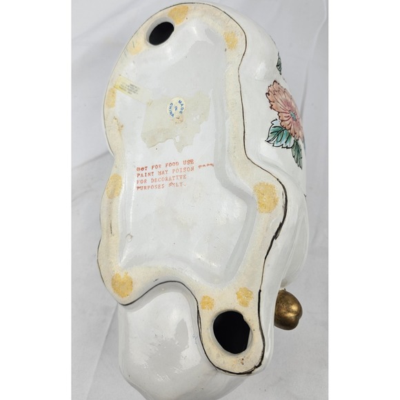 Floral Porcelain Vase Candlestick Trinket Box Cat Decor Set Cottagecore - Picture 15 of 16